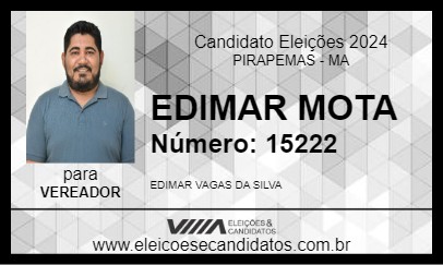 Candidato EDIMAR MOTA 2024 - PIRAPEMAS - Eleições