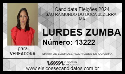 Candidato LURDES ZUMBA 2024 - SÃO RAIMUNDO DO DOCA BEZERRA - Eleições