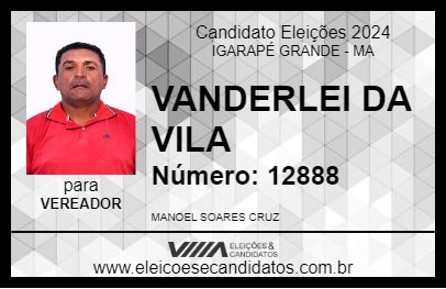 Candidato VANDERLEI DA VILA 2024 - IGARAPÉ GRANDE - Eleições