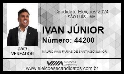 Candidato IVAN JÚNIOR 2024 - SÃO LUÍS - Eleições