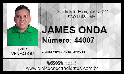 Candidato JAMES ONDA 2024 - SÃO LUÍS - Eleições