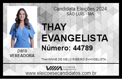 Candidato THAY EVANGELISTA 2024 - SÃO LUÍS - Eleições