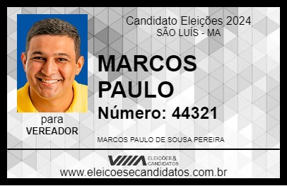 Candidato MARCOS PAULO 2024 - SÃO LUÍS - Eleições