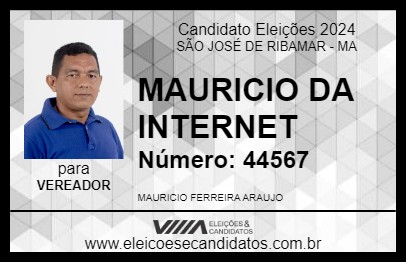 Candidato MAURICIO DA INTERNET 2024 - SÃO JOSÉ DE RIBAMAR - Eleições