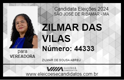 Candidato ZILMAR DAS VILAS 2024 - SÃO JOSÉ DE RIBAMAR - Eleições