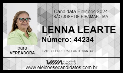 Candidato LENNA LEARTE 2024 - SÃO JOSÉ DE RIBAMAR - Eleições