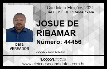 Candidato JOSUE DE RIBAMAR 2024 - SÃO JOSÉ DE RIBAMAR - Eleições