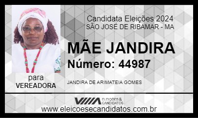 Candidato MÃE JANDIRA 2024 - SÃO JOSÉ DE RIBAMAR - Eleições