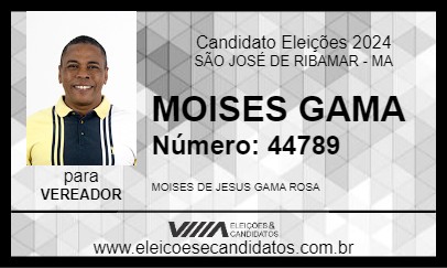 Candidato MOISES GAMA 2024 - SÃO JOSÉ DE RIBAMAR - Eleições