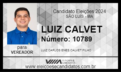 Candidato LUIZ CALVET 2024 - SÃO LUÍS - Eleições