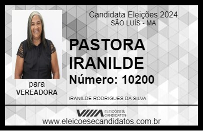 Candidato PASTORA IRANILDE 2024 - SÃO LUÍS - Eleições