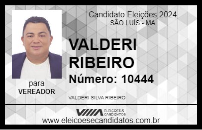 Candidato VALDERI RIBEIRO 2024 - SÃO LUÍS - Eleições