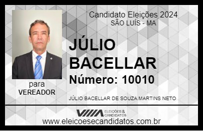 Candidato JÚLIO BACELLAR 2024 - SÃO LUÍS - Eleições