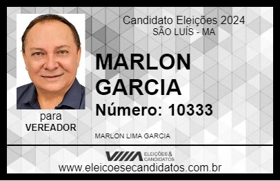 Candidato MARLON GARCIA 2024 - SÃO LUÍS - Eleições