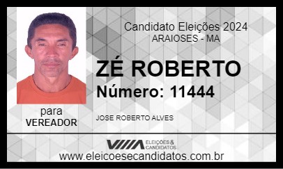 Candidato ZÉ ROBERTO 2024 - ARAIOSES - Eleições