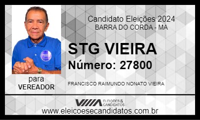 Candidato STG VIEIRA 2024 - BARRA DO CORDA - Eleições