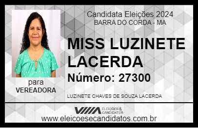 Candidato MISS LUZINETE LACERDA 2024 - BARRA DO CORDA - Eleições