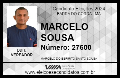 Candidato MARCELO SOUSA 2024 - BARRA DO CORDA - Eleições