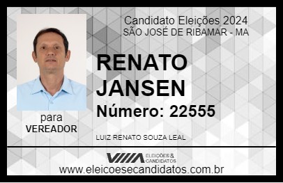 Candidato RENATO JANSEN 2024 - SÃO JOSÉ DE RIBAMAR - Eleições