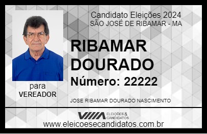 Candidato RIBAMAR DOURADO 2024 - SÃO JOSÉ DE RIBAMAR - Eleições