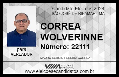 Candidato CORREA WOLVERINNE 2024 - SÃO JOSÉ DE RIBAMAR - Eleições