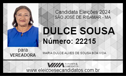 Candidato DULCE SOUSA 2024 - SÃO JOSÉ DE RIBAMAR - Eleições