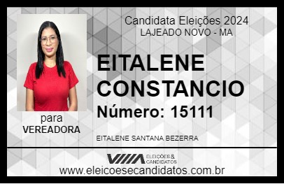 Candidato EITALENE CONSTANCIO 2024 - LAJEADO NOVO - Eleições