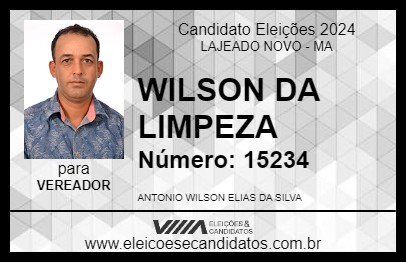 Candidato WILSON DA LIMPEZA 2024 - LAJEADO NOVO - Eleições