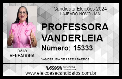 Candidato PROFESSORA VANDERLEIA 2024 - LAJEADO NOVO - Eleições