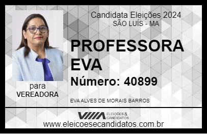 Candidato PROFESSORA EVA 2024 - SÃO LUÍS - Eleições