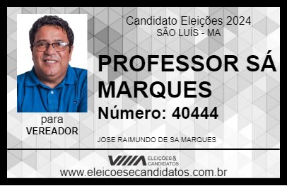 Candidato PROFESSOR SÁ MARQUES 2024 - SÃO LUÍS - Eleições