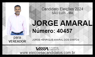 Candidato JORGE AMARAL 2024 - SÃO LUÍS - Eleições