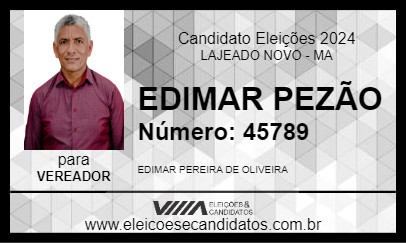 Candidato EDIMAR PEZÃO 2024 - LAJEADO NOVO - Eleições