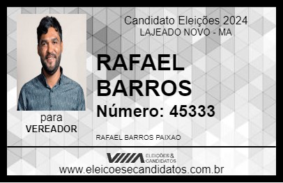 Candidato RAFAEL BARROS 2024 - LAJEADO NOVO - Eleições