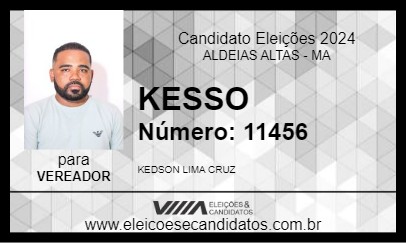 Candidato KESSO 2024 - ALDEIAS ALTAS - Eleições