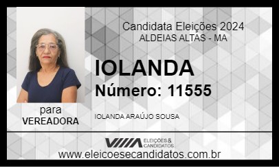 Candidato IOLANDA 2024 - ALDEIAS ALTAS - Eleições