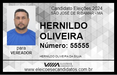 Candidato HERNILDO OLIVEIRA 2024 - SÃO JOSÉ DE RIBAMAR - Eleições