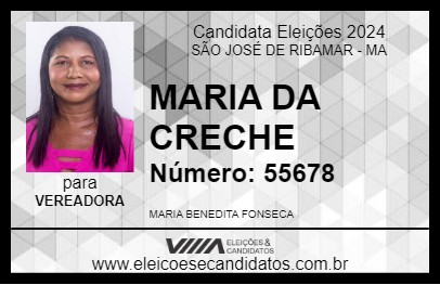 Candidato MARIA DA CRECHE 2024 - SÃO JOSÉ DE RIBAMAR - Eleições