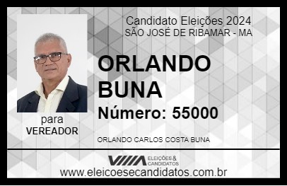 Candidato ORLANDO BUNA 2024 - SÃO JOSÉ DE RIBAMAR - Eleições