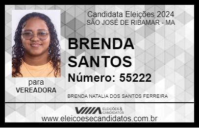 Candidato BRENDA SANTOS 2024 - SÃO JOSÉ DE RIBAMAR - Eleições