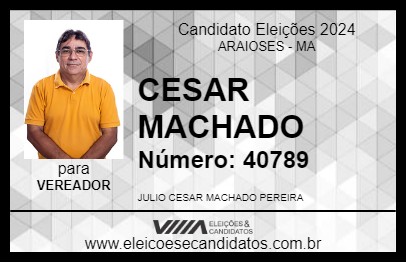 Candidato CESAR MACHADO 2024 - ARAIOSES - Eleições