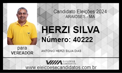 Candidato HERZI SILVA 2024 - ARAIOSES - Eleições