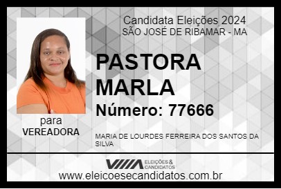 Candidato PASTORA MARLA 2024 - SÃO JOSÉ DE RIBAMAR - Eleições