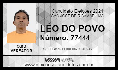 Candidato LÉO DO POVO 2024 - SÃO JOSÉ DE RIBAMAR - Eleições