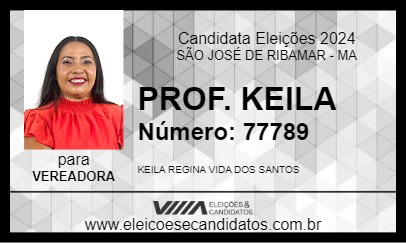 Candidato PROF. KEILA 2024 - SÃO JOSÉ DE RIBAMAR - Eleições