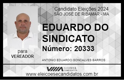 Candidato EDUARDO DO SINDICATO 2024 - SÃO JOSÉ DE RIBAMAR - Eleições