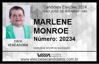 Candidato MARLENE MONROE 2024 - SÃO JOSÉ DE RIBAMAR - Eleições