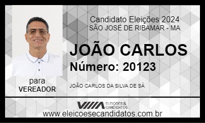 Candidato JOÃO CARLOS 2024 - SÃO JOSÉ DE RIBAMAR - Eleições