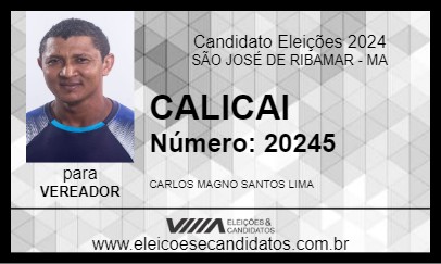 Candidato CALICAI 2024 - SÃO JOSÉ DE RIBAMAR - Eleições