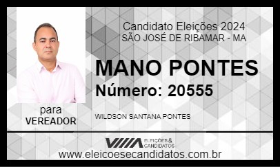 Candidato MANO PONTES 2024 - SÃO JOSÉ DE RIBAMAR - Eleições